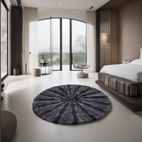 Faux Fur Round Rugs for Bedroom Decor Fluffy Area Rugs for Living Room, Washable Rug Decor