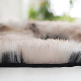 Faux Fur Round Rugs for Bedroom Decor Fluffy Area Rugs for Living Room, Washable Rug Decor