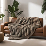 inchgrass Faux Fur Throw Blanket, Super Soft and Cozy Plush Blanket for Bed and Couch, All Season Blanket for Home Decor