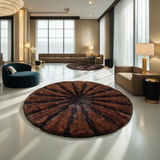 Faux Fur Round Rugs for Bedroom Decor Fluffy Area Rugs for Living Room, Washable Rug Decor