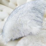 inchgrass Faux Fur Throw Pillow Cover Cushion Covers Long Hair Luxury Soft Decorative Pillowcase Fuzzy Pillow Without Insert for Bed Couch Sofa (45X45cm, 2-piece Husky)