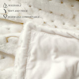 nchgrass Luxury Faux Fur Blanket 50" x 60" Soft Warm Plush Elegant Fluffy Sofa Bedroom Throw Blanket Decoration for Couch