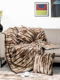 Inchgrass Luxury Faux Fur Blanket 50" x 60" Soft Warm Plush Elegant Fluffy Sofa Bedroom Throw Blanket Decoration for Couch