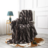 Inchgrass Luxury Faux Mink Fur Throw Blanket 50"x60" Decoration for Couch Sofa Decor Bedding Room (New York)…