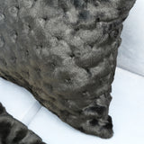 Inchgrass luxury artificial fur pillowcase, hollow pattern imitation mink plush cushion cover, super soft fluffy plush non-slip zipper pillowcase, 20"×20"