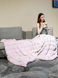 Inchgrass Luxury Faux Fur Throw Blanket for Couch Bedding Decoration Room Sofa