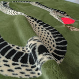 Inchgrass Rugs for bedroom, green super soft fluffy snake-shaped pattern rug plush living room carpet 180cmX250cm