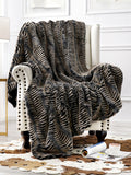 Inchgrass Luxury Faux Mink Fur Throw Blanket Decoration for Couch Sofa Decor Bedding Room