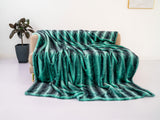 Inchgrass super soft and fluffy tiffanny blue mink fur fuax fur blanket, bed blanket, fluffy and comfortable plush light blanket, sofa and chair, washable plush blanket for home decoration, 60" x 80"