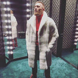 UFC mouth gun conor Conor McGrace the same style of imitation fur domineering jacket arrogant atmosphere fur trench coat