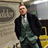 UFC mouth gun conor Conor McGrace the same style of imitation fur domineering jacket arrogant atmosphere fur trench coat