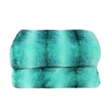 inchgrass Luxury Soft Faux Mink Fur Throw Blanket Fuzzy Plush Elegant Reversible for Sofa Chair Couch Living Bedding (50"x60", Tiffany Blue)