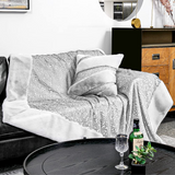 Inchgrass Luxury Sequin Craft Faux Fur Blanket Super Warm Plush Elegant Fluffy Sofa Bedroom Throw Blanket 130cmx150cm(Black)